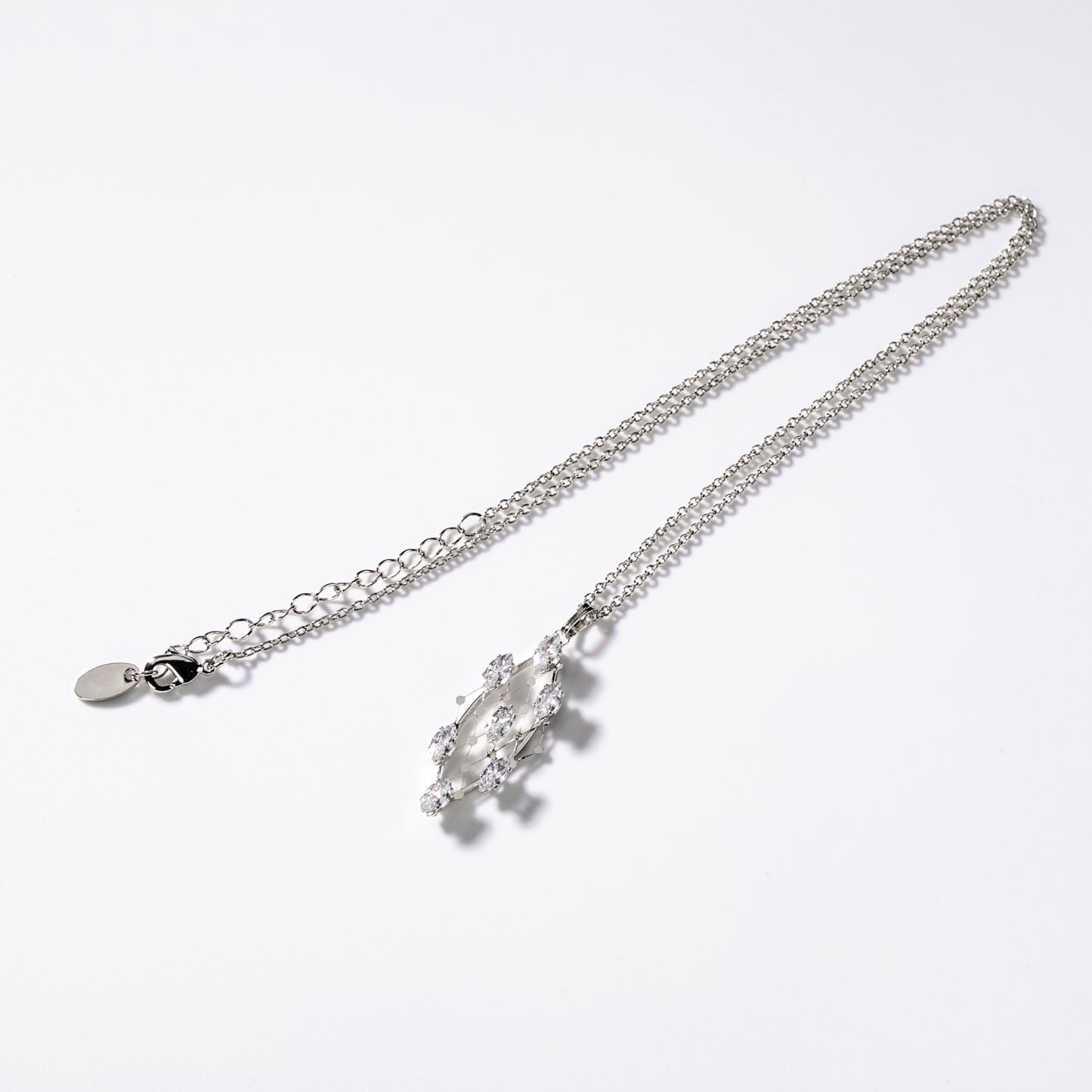 Rhodium-plated metal Constellation jewel set