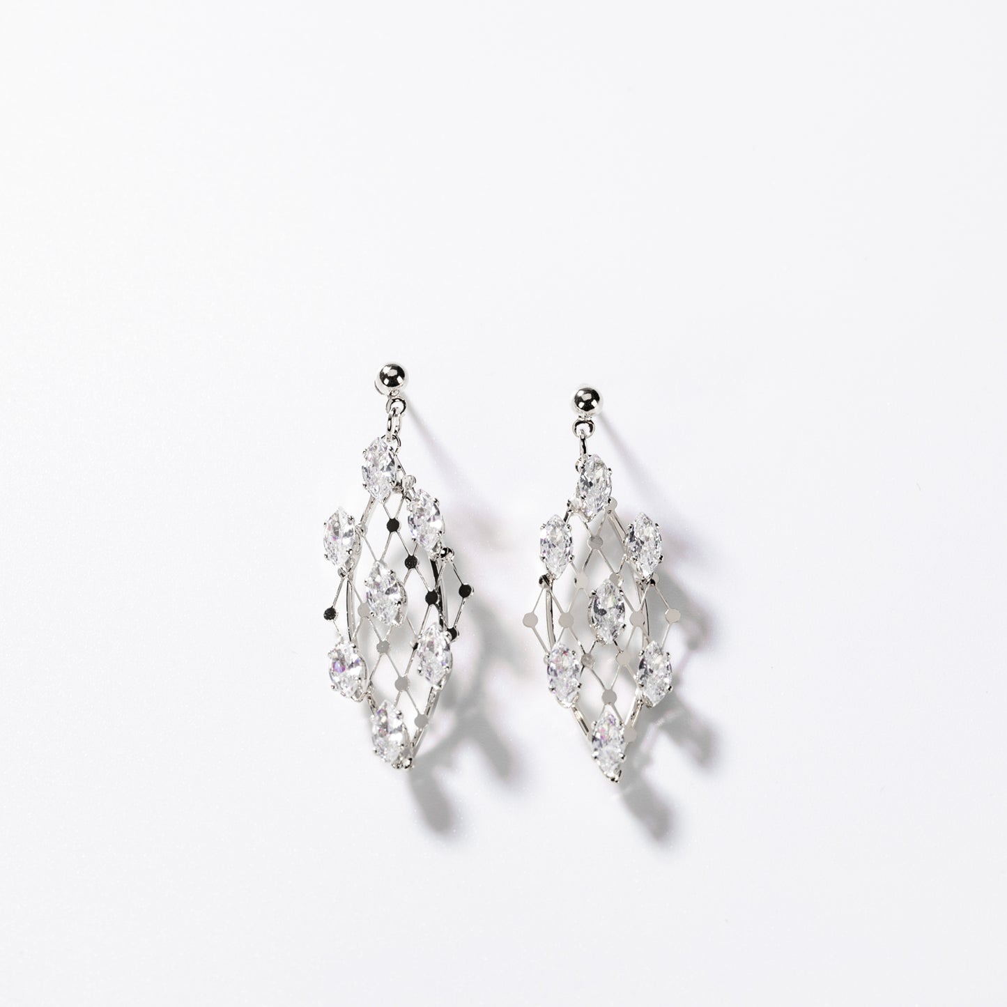 Rhodium-plated metal Constellation jewel set
