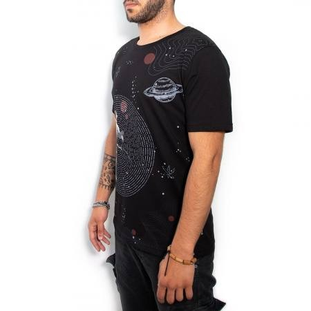 Cotton-Rich Basic T-Shirt, black – Space