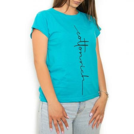 Cotton-Rich Basic T-Shirt, emerald green – Classic