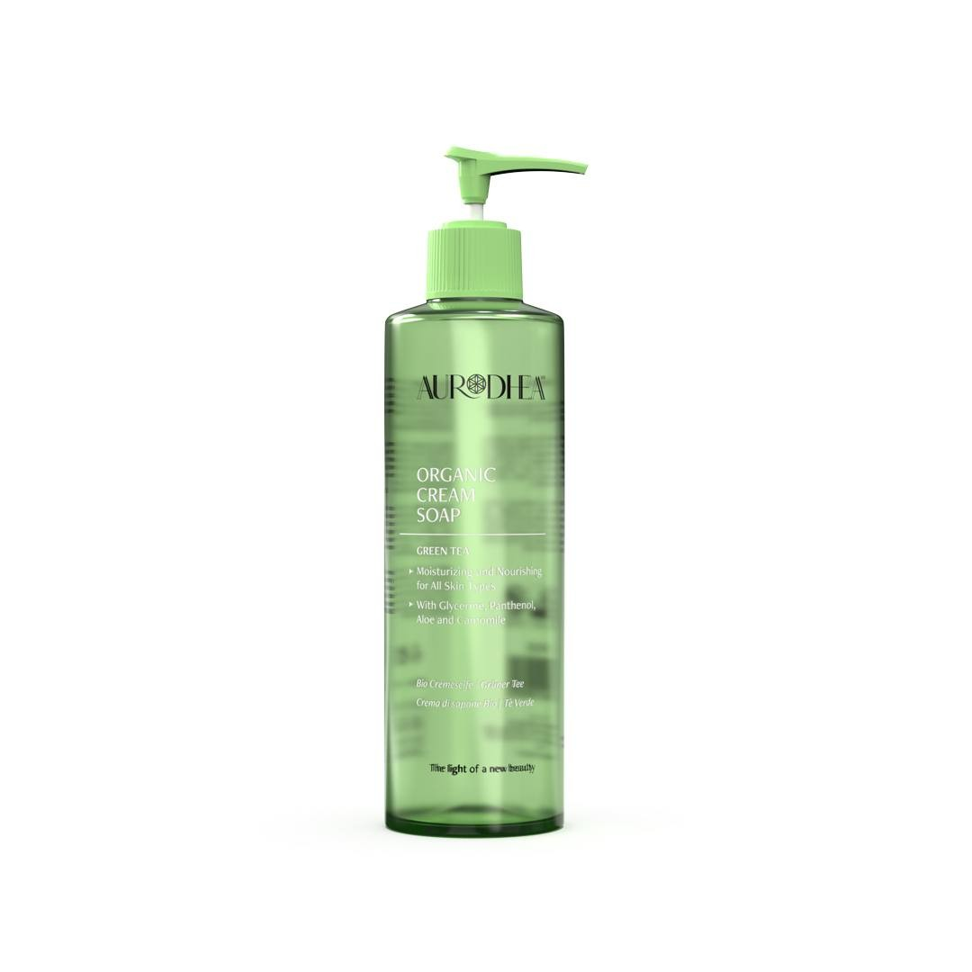 Green Tea Cream Soap - 260 ml Enriched with Glycerine, Panthenol, Aloe and Camomile