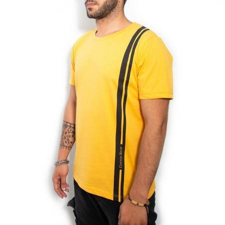 Cotton-Rich Basic T-Shirt, ochre – Minimal