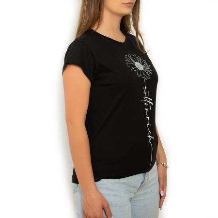 Cotton-Rich Basic T-Shirt, black – Daisy