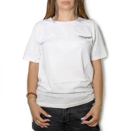 Cotton-Rich T-Shirt with embroidery, white