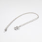 Rhodium-plated metal Circles of bright ovals jewel set