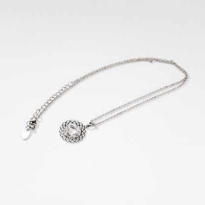 Rhodium-plated metal Mandala jewel set