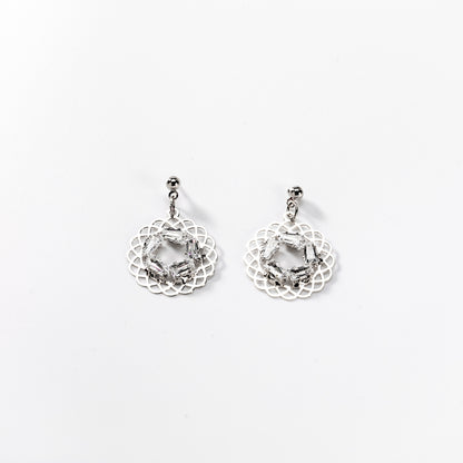 Rhodium-plated metal Mandala jewel set