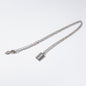 Rhodium-plated metal Precious rectangles jewel set