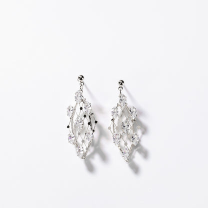 Rhodium-plated metal Constellation jewel set