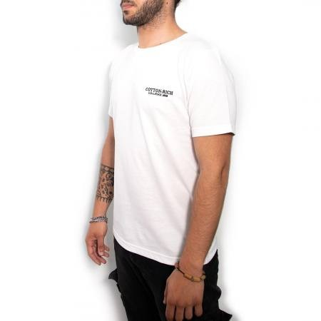 Cotton-Rich T-Shirt with embroidery, white