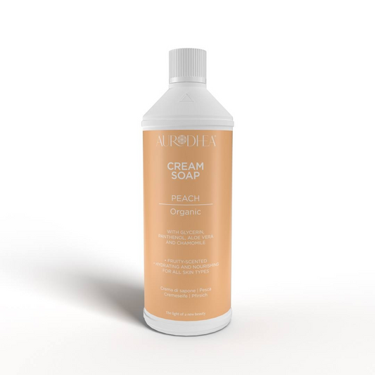 Peach Cream Soap - 1000 ml Enriched with Camomile, Vitamin E, Panthenol and Aloe Vera